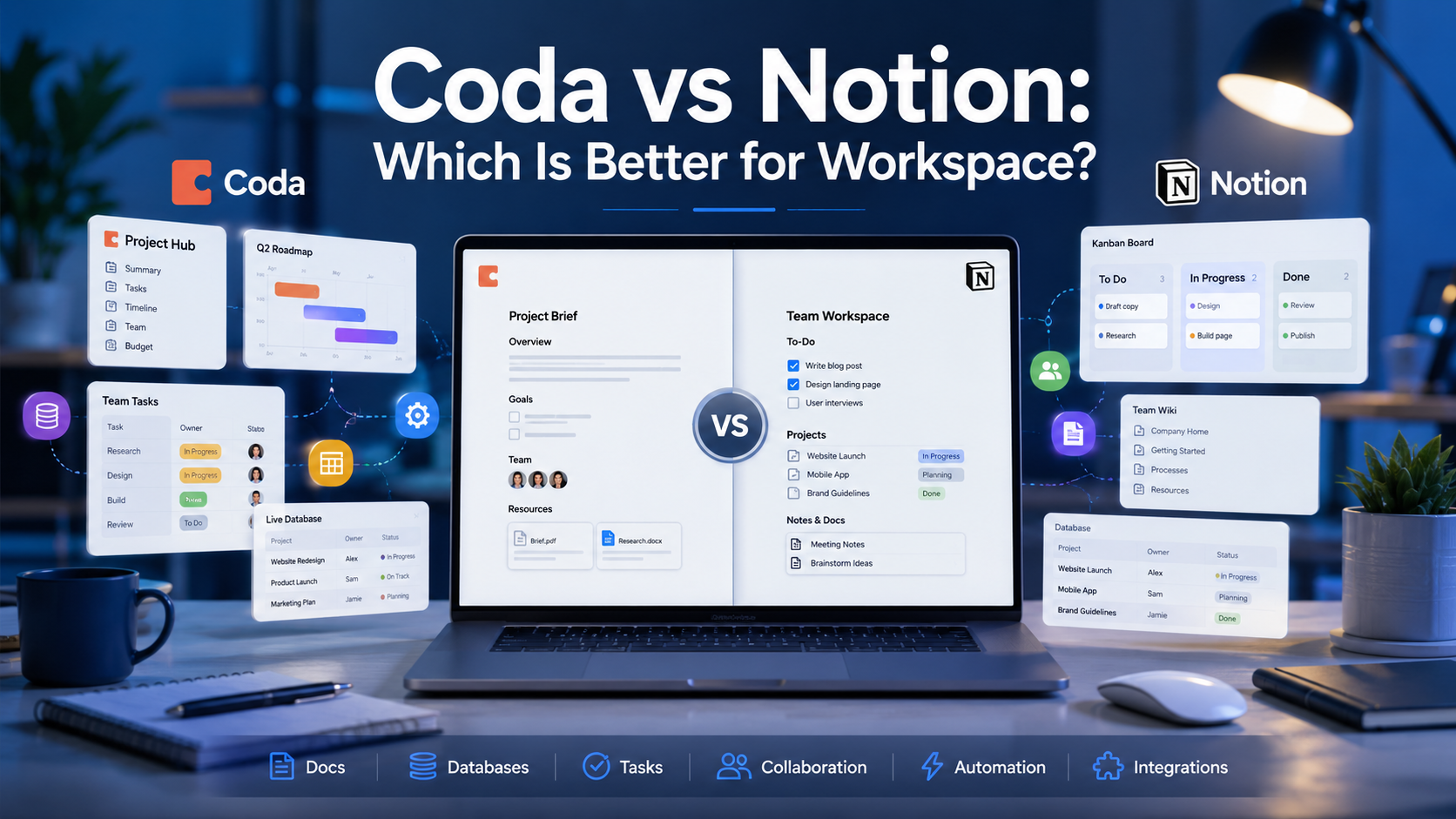 Coda vs Notion comparison 2026 — pricing, maker billing, AI, and which all-in-one workspace to pick